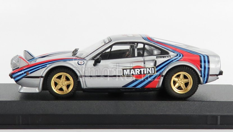 Best-model Ferrari 308gtb Gr.4 Rally Martini Racing Automobile 1:43, stříbrná