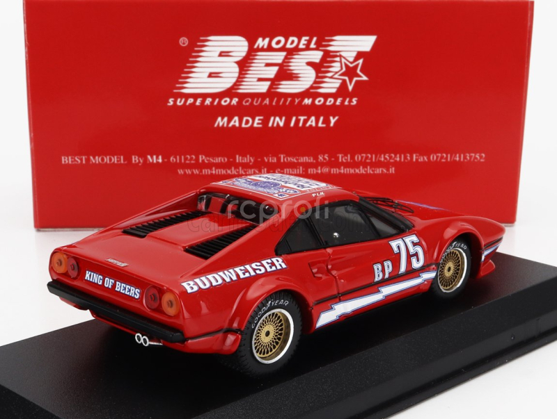 Best-model Ferrari 308gtb  Scca N 75 Trans-am Championship 1978 Paul Newman 1:43 Red