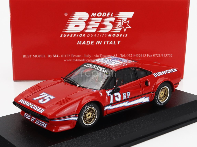 Best-model Ferrari 308gtb  Scca N 75 Trans-am Championship 1978 Paul Newman 1:43 Red