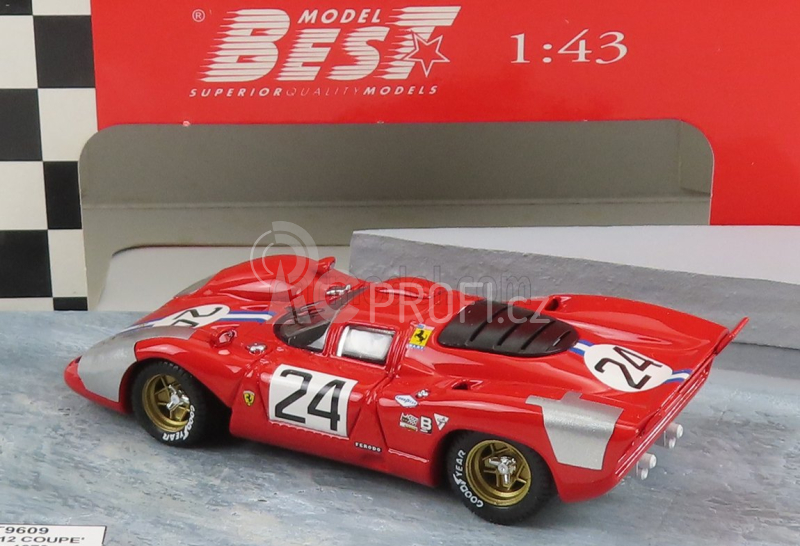 Best-model Ferrari 312 Coupe N 24 Daytona 1970 M.parkes - S.posey 1:43 Red