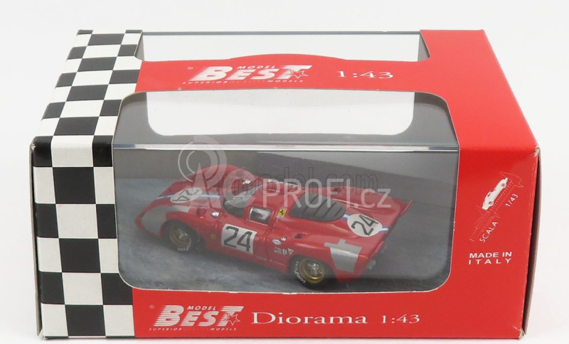 Best-model Ferrari 312 Coupe N 24 Daytona 1970 M.parkes - S.posey 1:43 Red