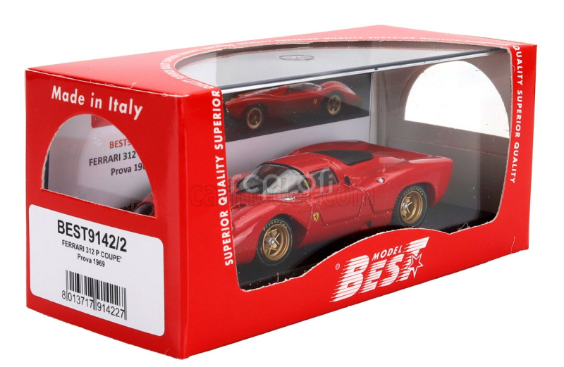 Best-model Ferrari 312p 3.0l V12 Coupe Prova 1969 1:43 Red