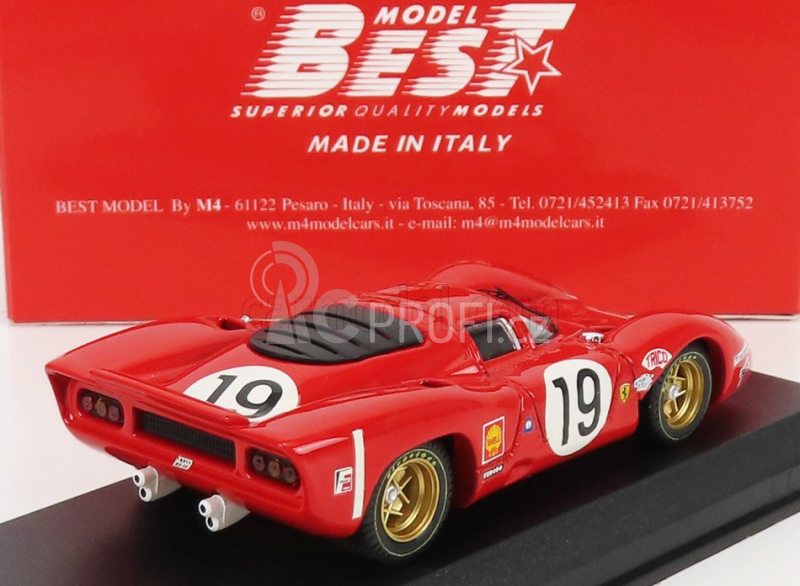 Best-model Ferrari 312p 3.0l V12 Coupe Team Sefac N 19 1:43, červená