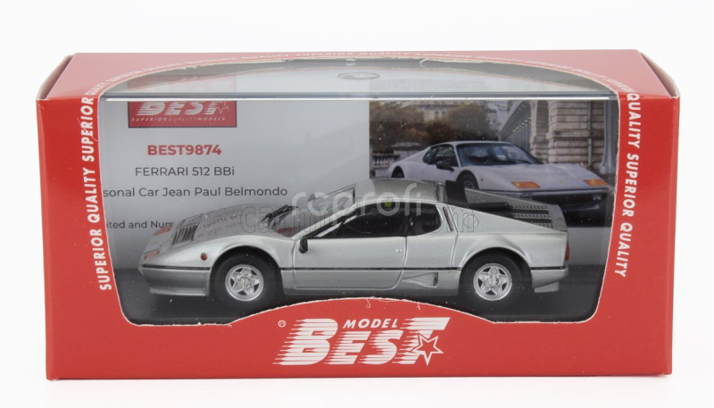 Best-model Ferrari 512 Bbi 1981 - Personal Car Jean Paul Belmondo 1:43 Silver