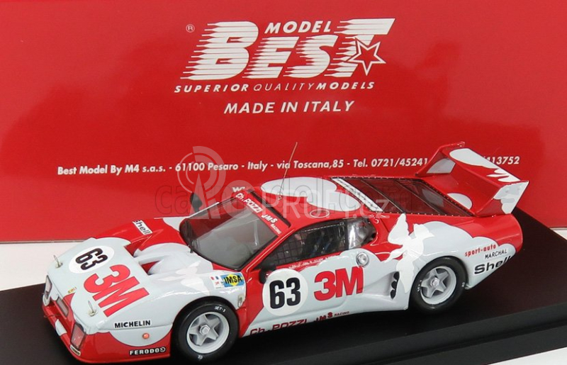 Best-model Ferrari 512bb Lm 4.9l Team Jms Charles Pozzi 3m N 63 1:43, světle šedá