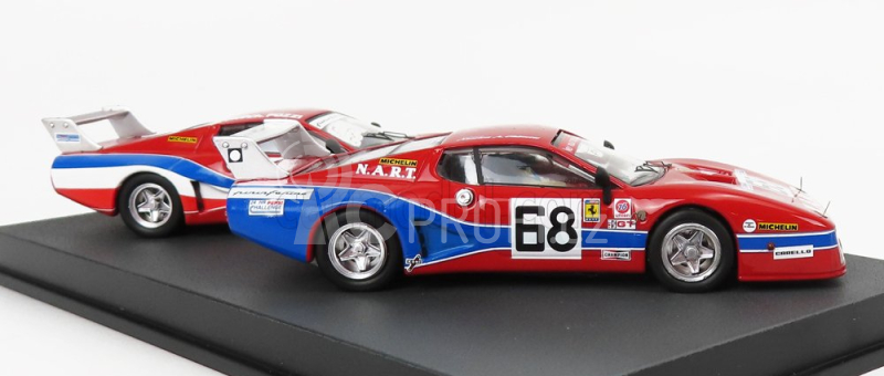 Best-model Ferrari Set 2x 512bb Lm Team Jms Pozzi Racing N 67 N 68 1:43, červená
