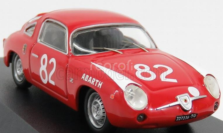 Best-model Fiat 850 Abarth Zagato N 82 Winner 500km Nurburgring 1960 Castellina - Vinatier 1:43 Červená Bílá