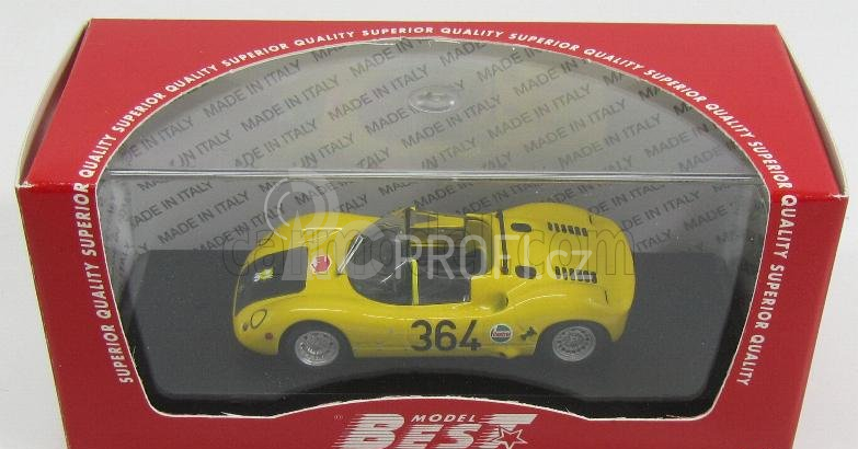 Best-model Fiat Abarth 1000sp Spider N 364 Rovereto-asiago 1971 M.baldo 1:43 Žlutá