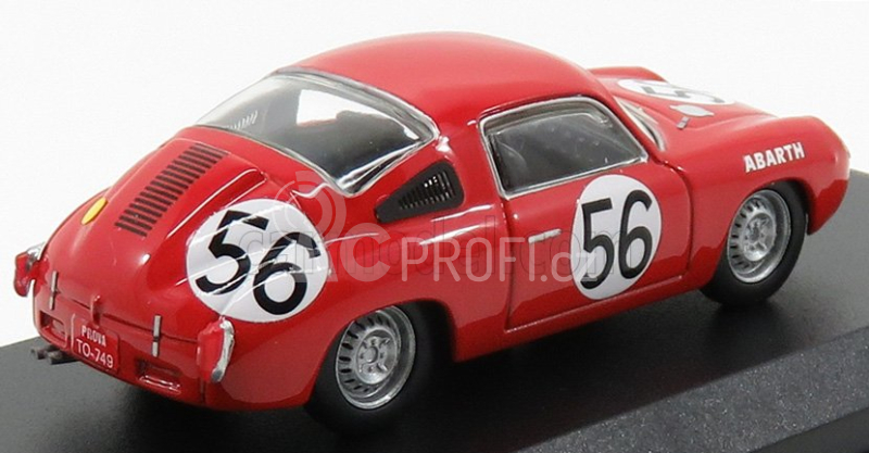 Best-model Fiat Abarth 700s N 56 24h Le Mans 1961 Bassi - Rigamonti 1:43 Red