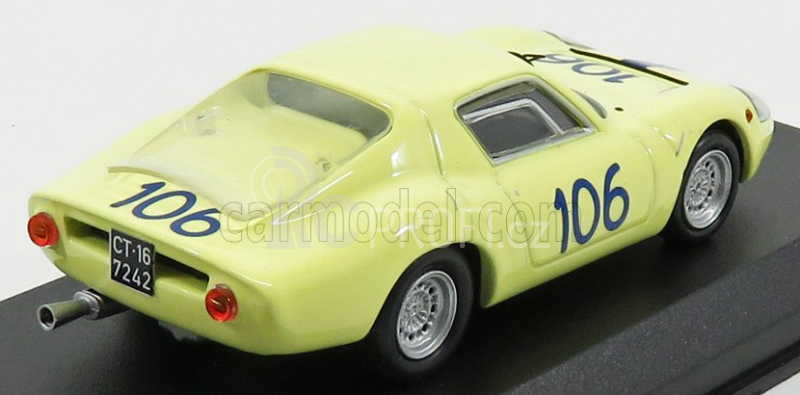 Best-model Fiat Abarth Ot1300 N 106 Targa Florio 1968 Virgilio - Panepinto 1:43 Žlutá