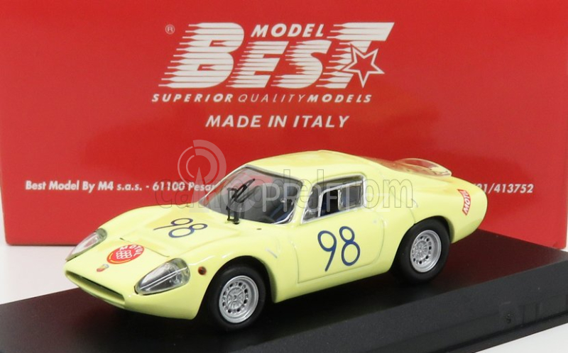 Best-model Fiat Abarth Ot1300 N 98 Winner S1.3 Class Targa Florio 1967 Garufi - Ferlito 1:43 Žlutá