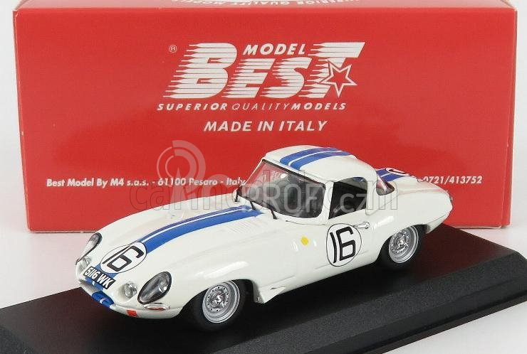 Best-model Jaguar E-type 3.8l Team Briggs Cunningham N 16 1:43, bílá