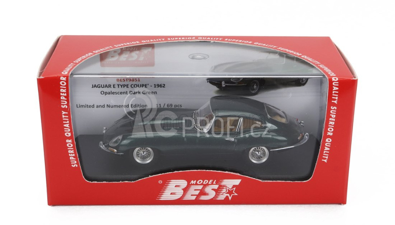 Best-model Jaguar E-type Coupe 1962 1:43 Zelená