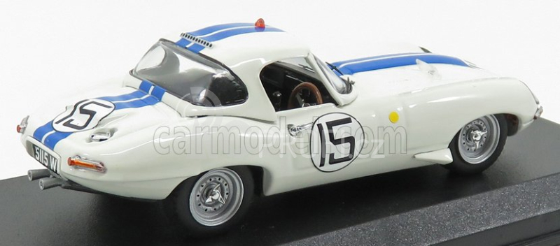 Best-model Jaguar E-type Lightweight 3.8l Team Briggs Cunningham N 15 1:43, bílá