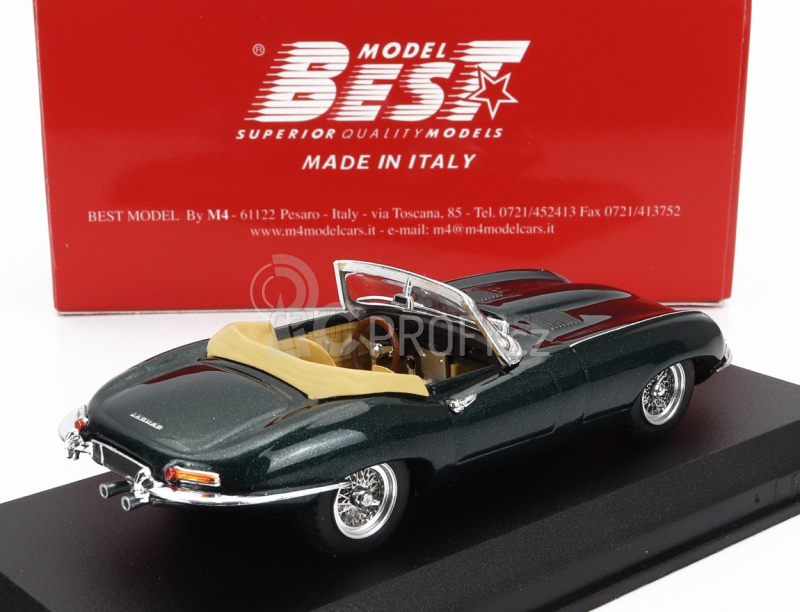Best-model Jaguar E-type Spider 1962 1:43 Zelená