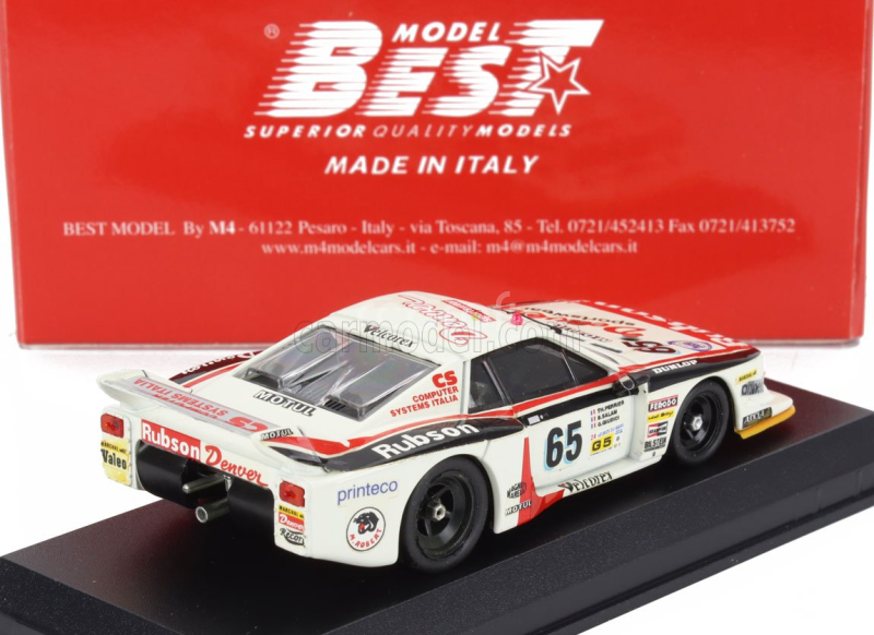 Best-model Lancia Beta Montecarlo Turbo Team Sivama Di Galliate N 65 24h Le Mans 1982 Gianni Giudici - Thierry Perrier - Bernard Salam 1:43 Bílá Červená