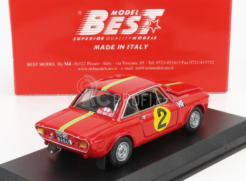 Best-model Lancia Fulvia 1.3 Hf Coupe N 2 Rally Montecarlo 1967 S.munari - G.harris 1:43 Red