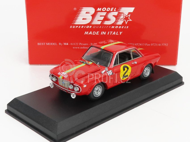 Best-model Lancia Fulvia 1.3 Hf Coupe N 2 Rally Montecarlo 1967 S.munari - G.harris 1:43 Red