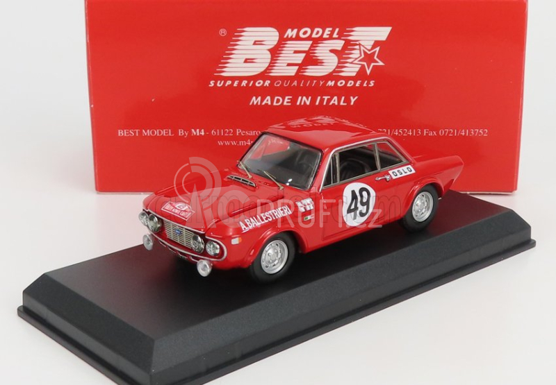 Best-model Lancia Fulvia 1.6 Hf Coupe N 49 1:43, červená