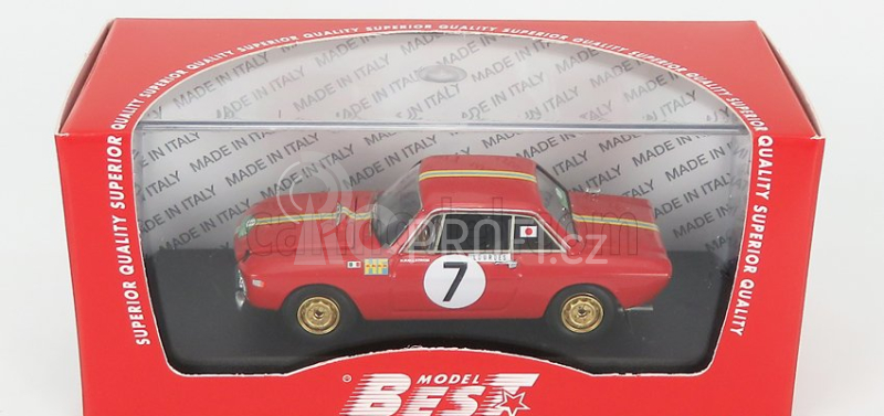 Best-model Lancia Fulvia Hf 1.3 Coupe N 7 1:43, červená