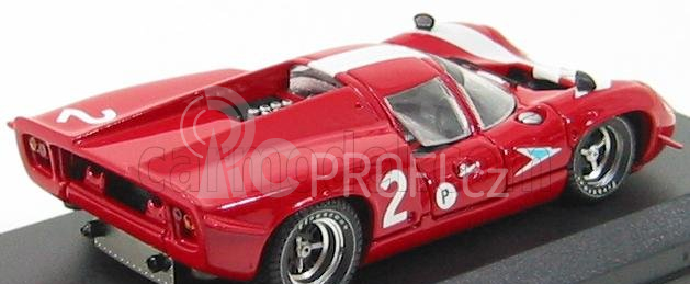 Best-model Lola T70 Coupe N 2 Brands Hatch 1967 Surtees - Hobbs 1:43 Červená Bílá