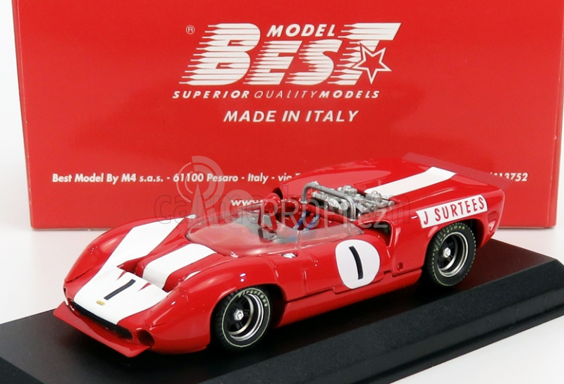 Best-model Lola T70 Mkii Spider N 1 1:43, červená