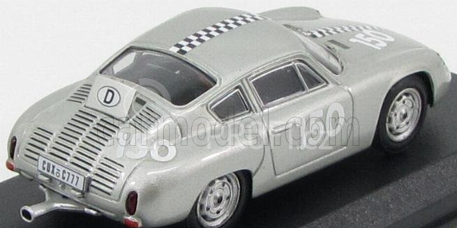 Best-model Porsche 1600gs Abarth Coupe N 150 Hockenheim 1961 F.hahnl 1:43 Silver