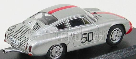 Best-model Porsche 1600gs Abarth N 50 Targa Florio 1962 Strale - Hahnl 1:43 Silver Red