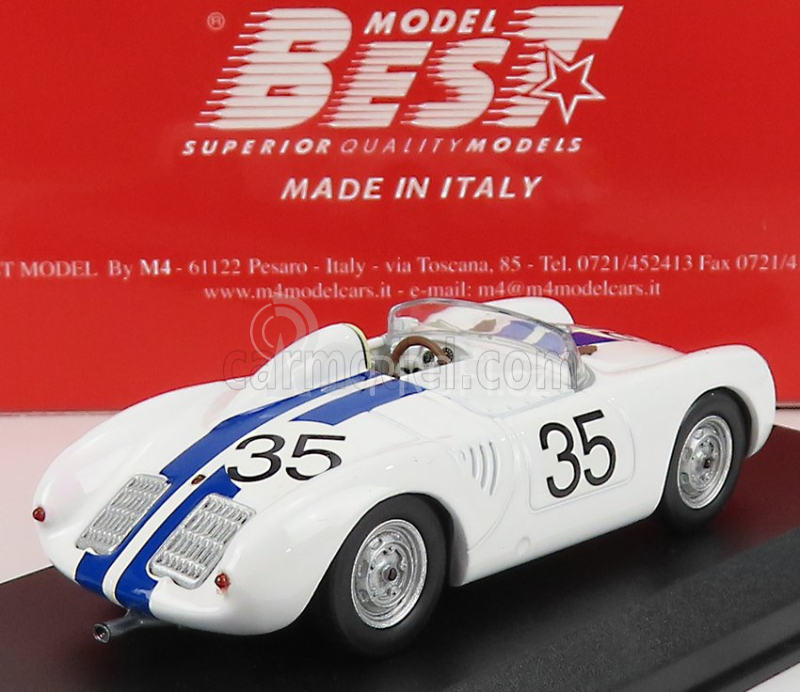 Best-model Porsche 550 Rs Spider N 35 24h Le Mans 1957 Hugus - G.de Beaufort 1:43 Bílá Modrá