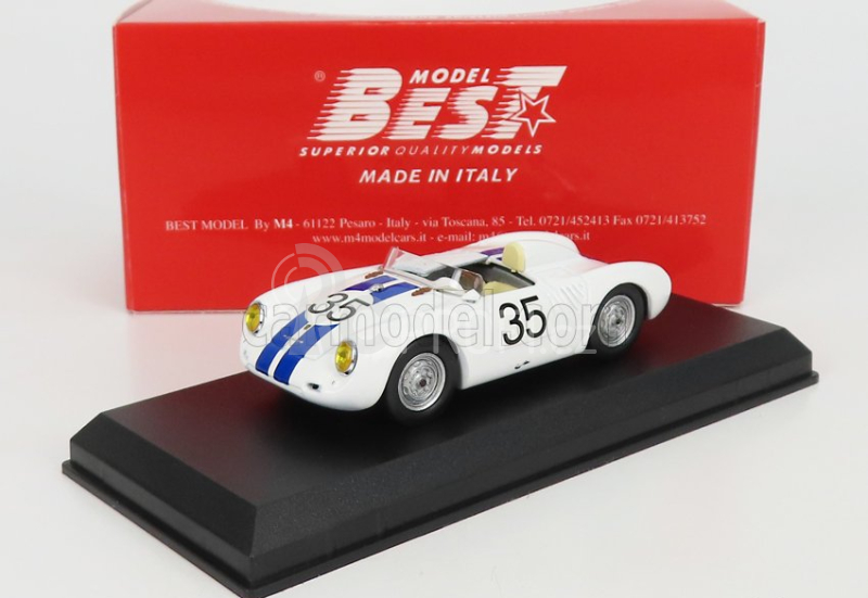 Best-model Porsche 550 Rs Spider N 35 24h Le Mans 1957 Hugus - G.de Beaufort 1:43 Bílá Modrá