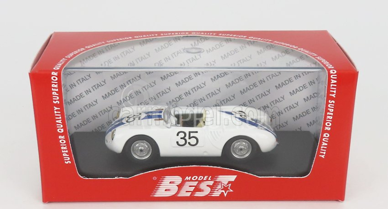 Best-model Porsche 550 Rs Spider N 35 24h Le Mans 1957 Hugus - G.de Beaufort 1:43 Bílá Modrá