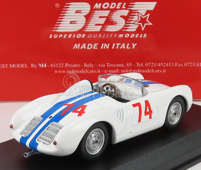 Best-model Porsche 550 Rs Spider N 74 Nassau Memorial Trophy Race 1958 D.sesslar 1:43 Bílá Modrá