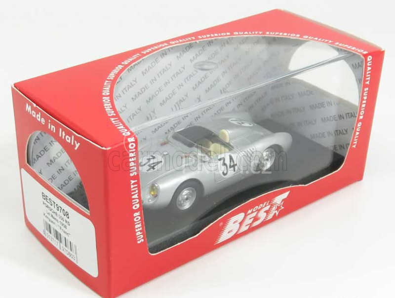Best-model Porsche 550 Rs Spider Team J.p.colas N 34 1:43, stříbrná