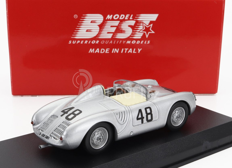 Best-model Porsche 550rs Spider N 48 1000km Buenos Aires 1958 Stirling Moss - Jean Behra 1:43 Silver
