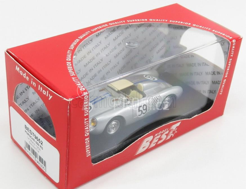 Best-model Porsche 550rs Spider N 59 24h Le Mans 1958 Schiller - Tot 1:43 Silver