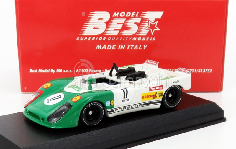Best-model Porsche 908/02 Flunder N 17 Rennen Aachen Nurburgring 1970 Niki Lauda 1:43 Bílá Zelená