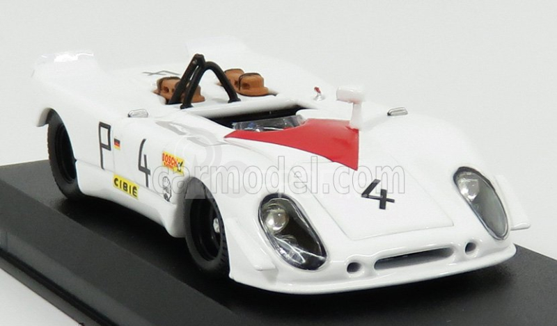 Best-model Porsche 908/02 Flunder N 4 2nd 1000km Nurburgring 1969 Stommelen - Herrmann 1:43 Bílá