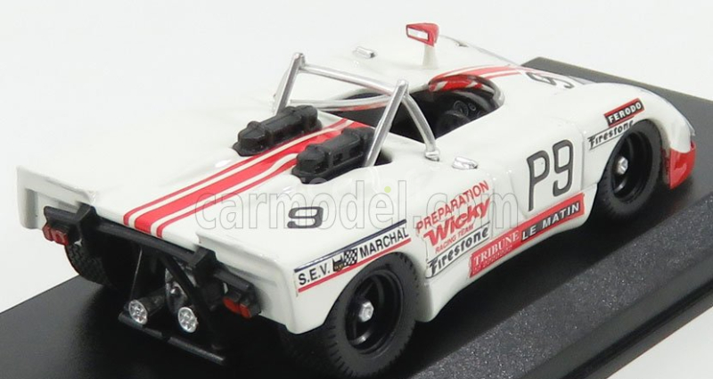 Best-model Porsche 908/02 Flunder N 9 P 10th 1000km Nurburgring 1971 Wicky - Cabral 1:43 Bílá