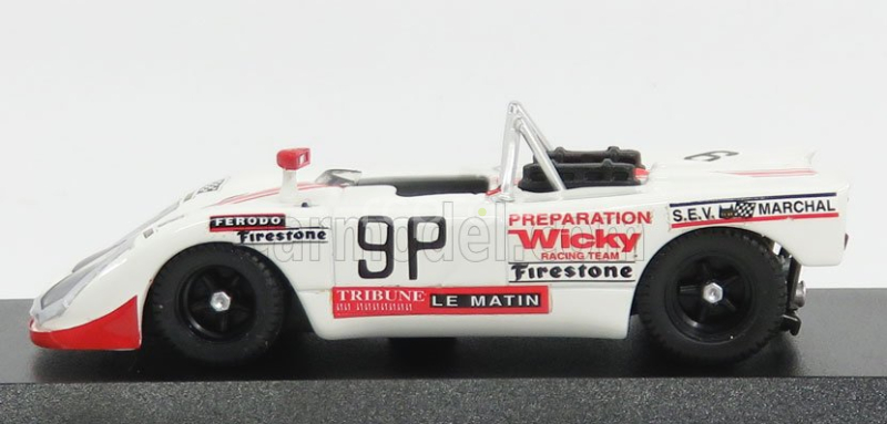 Best-model Porsche 908/02 Flunder N 9 P 10th 1000km Nurburgring 1971 Wicky - Cabral 1:43 Bílá