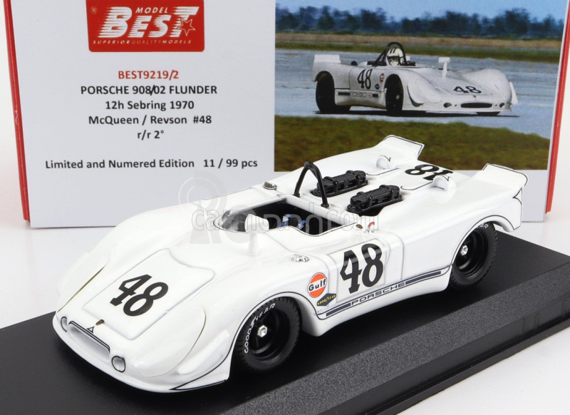 Best-model Porsche 908/02 Flunder Spider N 48 1:43, bílá