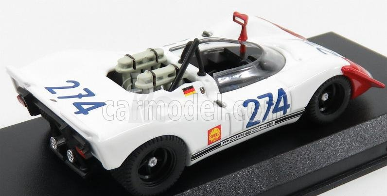 Best-model Porsche 908/02 N 274 3rd Targa Florio 1969 Stommelen - Herrmann 1:43 Bílá Červená