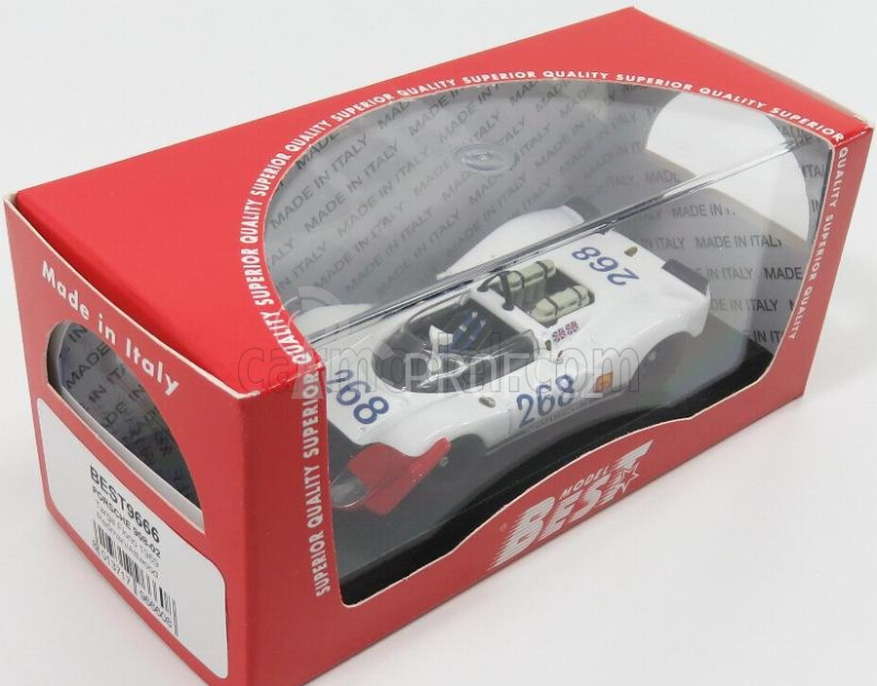 Best-model Porsche 908/02 N 968 Targa Florio 1969 Redman - Attwood 1:43 Bílá Červená