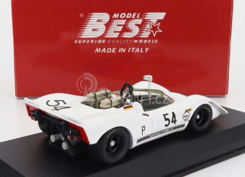 Best-model Porsche 908/02 Spider N 54 6h Brands Hatch 1969 G.mitter - U.schutz 1:43 Bílá Červená