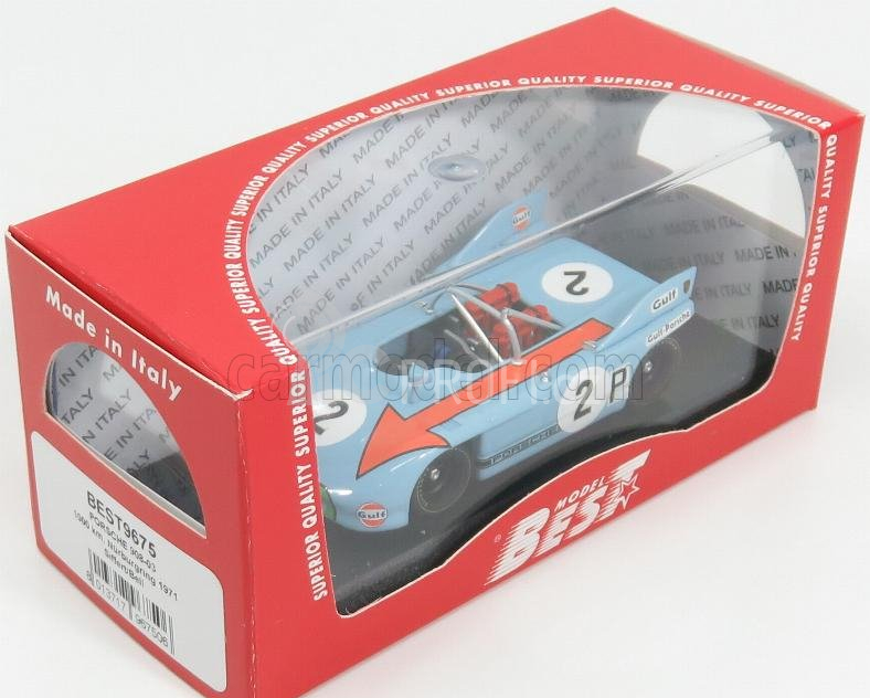 Best-model Porsche 908/03 N 2 1000km Nurburgring 1971 Bell - Siffert 1:43 Světle Modrá