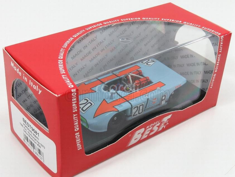 Best-model Porsche 908/03 N 20 1000km Nurburgring 1970 Siffert - Redman 1:43 Modrá Červená