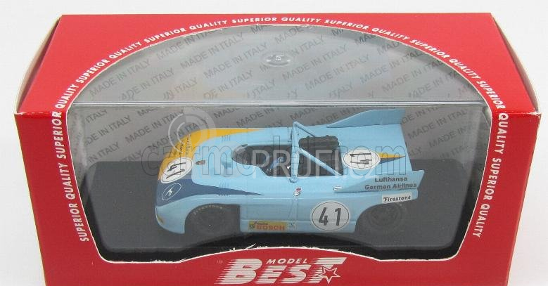 Best-model Porsche 908/03 N 41 2nd Nurburgring Interserie 1972 R.jost 1:43 Světle Modrá