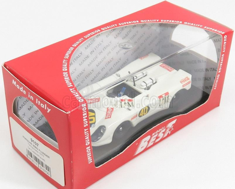 Best-model Porsche 908/2 Flunder Spider N 40 Temporada 1970 Decadenet - Pairetti 1:43 Bílá