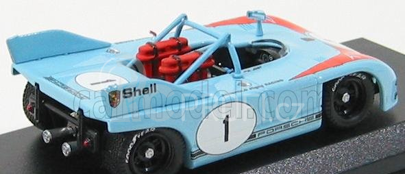 Best-model Porsche 908/3 N 1 Brans-hatch 1972 Jost - Casoni 1:43 Světle Modrá Oranžová