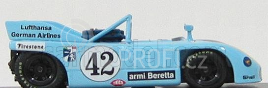 Best-model Porsche 908/3 N 42 Watkins Glen 1972 Joest - Casoni 1:43 Světle Modrá Žlutá