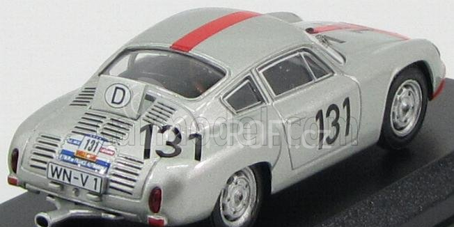 Best-model Porsche Abarth N 131 Tour De France 1961 Walter - Strahle 1:43 Silver Red